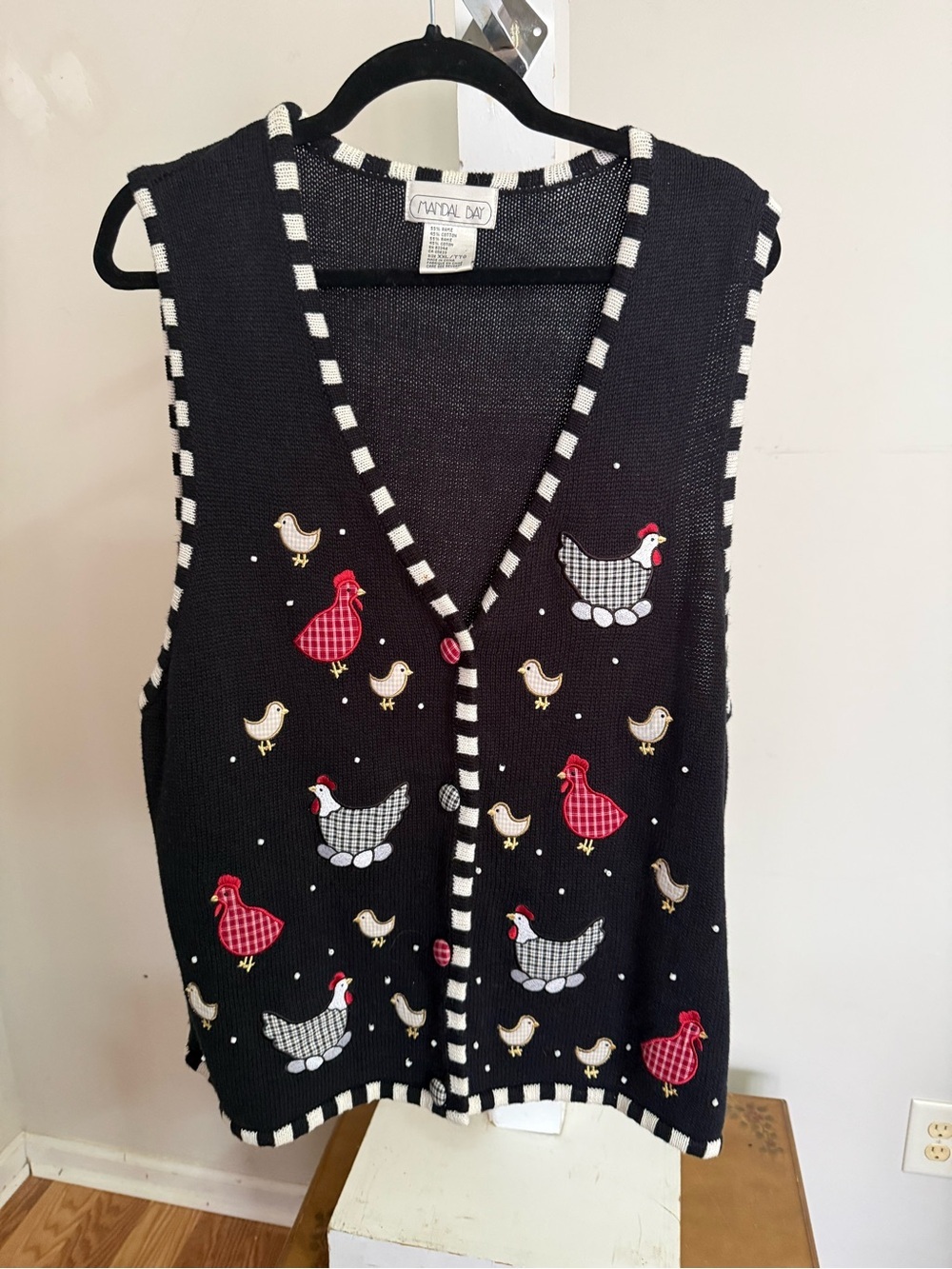 Vintage Mandal Bay Chicken Sweater Vest